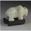 Image 2 : CHINESE CARVED JADE/HARDSTONE FIGURE OF A RHINO
