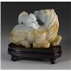 Image 2 : CHINESE CARVED JADE/HARDSTONE HORSE AND MONKEY