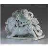 Image 1 : CHINESE CARVED JADE/HARDSTONE FIGURE OF A QILIN