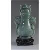 Image 2 : CHINESE CARVED JADE/HARDSTONE VESSEL AND COVER