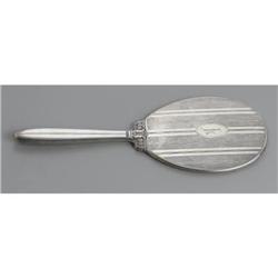 AN AMERICAN STERLING SILVER HAND MIRROR
