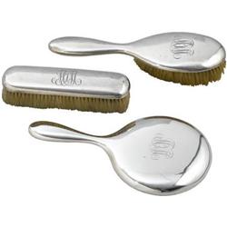AMERICAN SILVER HAND MIRROR AND BRUSHES GORHAM