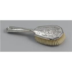 AN AMERICAN STERLING SILVER HAIR BRUSH
