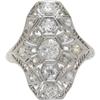 Image 1 : Art Deco Diamond, Platinum Ring