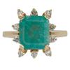Image 1 : Emerald, Diamond, Gold Ring