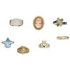 Image 1 : Multi-Stone, Cameo, Gold Ring Lot
