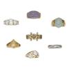 Image 1 : Multi-Stone, Cultured Pearl, Gold Ring Lot