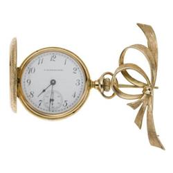 Elgin Lady's Gold HC Pocket Watch, Peacock 1902