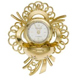 Retro Bucherer Diamond, 18k Gold Pendant-Watch