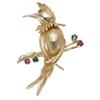 Image 1 : Ruby, Sapphire, Emerald, Gold Bird Brooch