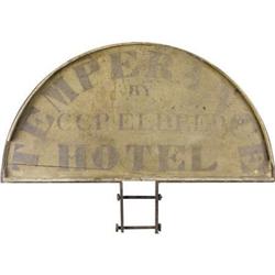 19th Century "Folk Art" Sign Temperance Hotel