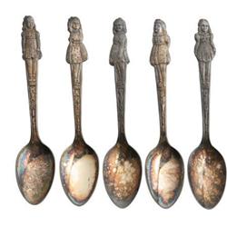 5 Silver Spoons Featuring Dionne Quintuplets