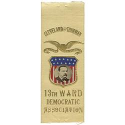 1888 Democratic Presidential Campaign Ribbon