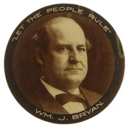 Scarce William Jennings Bryan 1908 Sepia Button