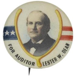 William Jennings Bryan Wishbone Coattail Button