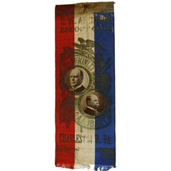 William McKinley and Garret Hobart Jugate Ribbon