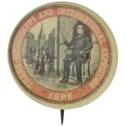 William McKinley 1898 Trans-Mississippi Button