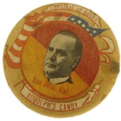 William McKinley Carnival of Roses Button