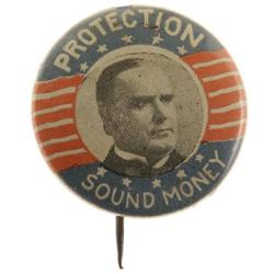 William McKinley 1896 Sound Money Button