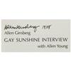 Image 2 : Allen Ginsberg Signed: Gay Sunshine Interview 