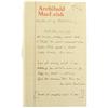 Image 3 : Archibald MacLeish Ltd Signed: The Human Season