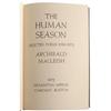 Image 4 : Archibald MacLeish Ltd Signed: The Human Season
