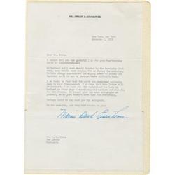 Mamie Dowd Eisenhower Typed Letter Signed