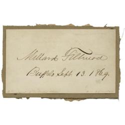 President Millard Fillmore Signed Card
