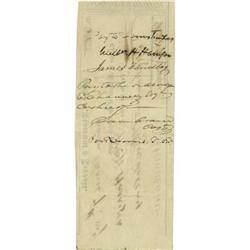 William Henry Harrison Signed Check