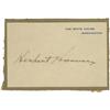 Image 1 : President Herbert Hoover Signed Card