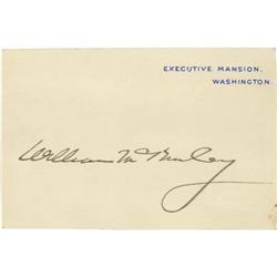 William McKinley Signed White House Card