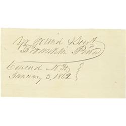 President Franklin Pierce Signature