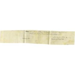 President James K. Polk Partial Document Signed