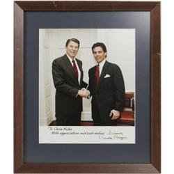 Signed Ronald Reagan Presentation Photograph