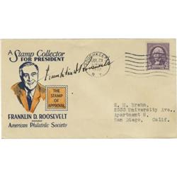 1932 Franklin Roosevelt Signed First Day Cover