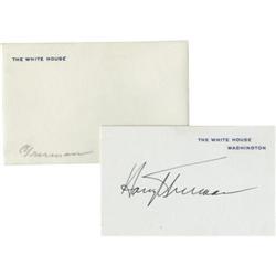 Harry S. Truman Signed White House Card