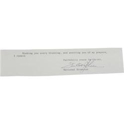 Archbishop Fulton Sheen Signature