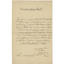 Prince Klemens von Metternich Document Signed