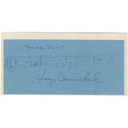 Hoagy Carmichael Autograph Musical Quote