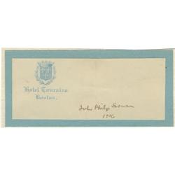 John Philip Sousa Signature - 1906