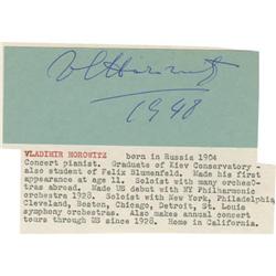 Vladimir Horowitz Signature on Card