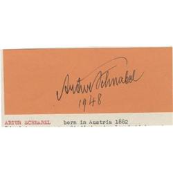 Artur Schnabel Signature on Card