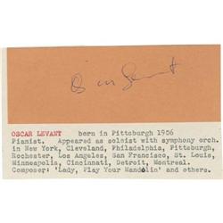 Oscar Lavant Signature on Card