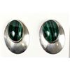 Image 1 : Native American Navajo Silver Malachite Earrings
