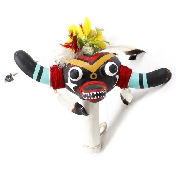 Vintage Native American Hopi Ogre Rattle