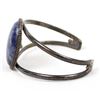 Image 3 : 1940s Navajo Sterling Lapis Cuff Bracelet