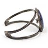 Image 4 : 1940s Navajo Sterling Lapis Cuff Bracelet