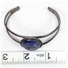 Image 7 : 1940s Navajo Sterling Lapis Cuff Bracelet