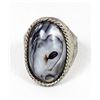 Image 1 : Navajo Sterling Silver Botswana Agate Ring, 11.25