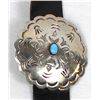 Image 2 : Navajo German Silver & Turquoise Concho Belt